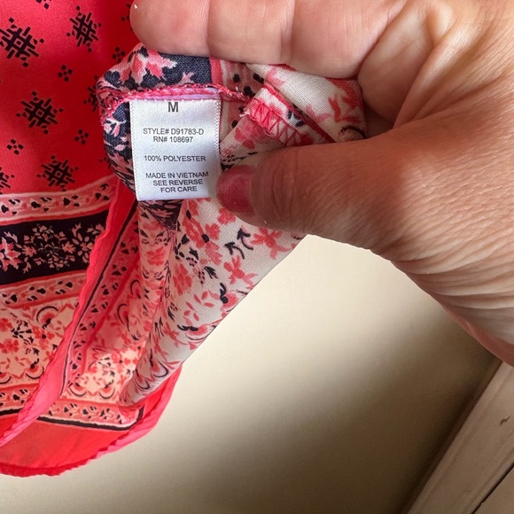 Sweet Rain Coral Patterned Dress - Picture 3 of 4